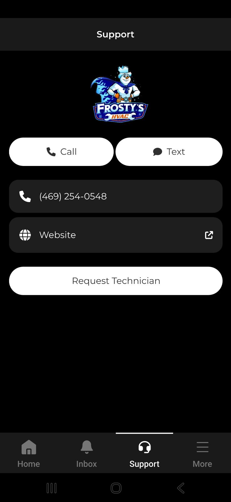 Frosty's App Support